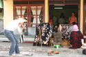The batik women in front of their studio